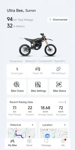 Diagnóstico de batería y actualización OTA